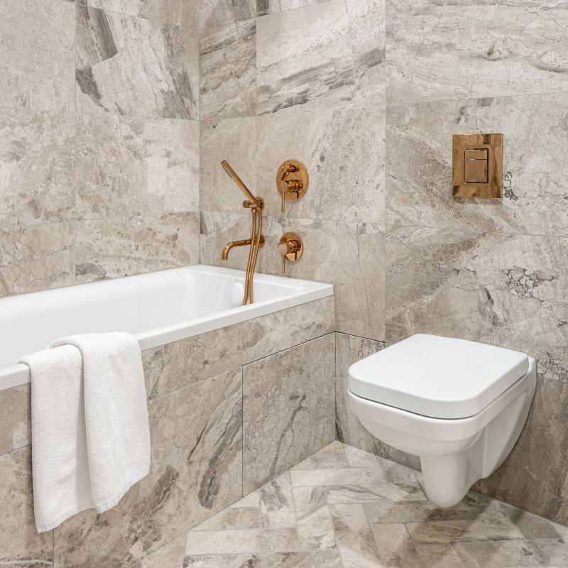 High-End Tile Work in a Bathroom